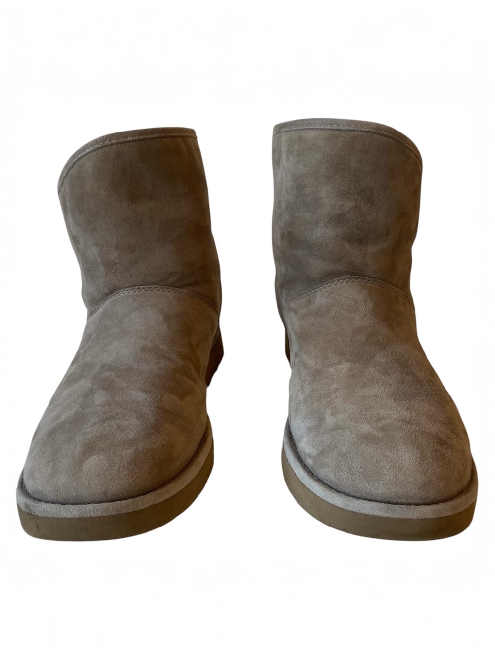 UGG Kip Suede Ankle Booties Womens 9 Clay Sheepskin Side Zip Rare - Picture 3 of 11
